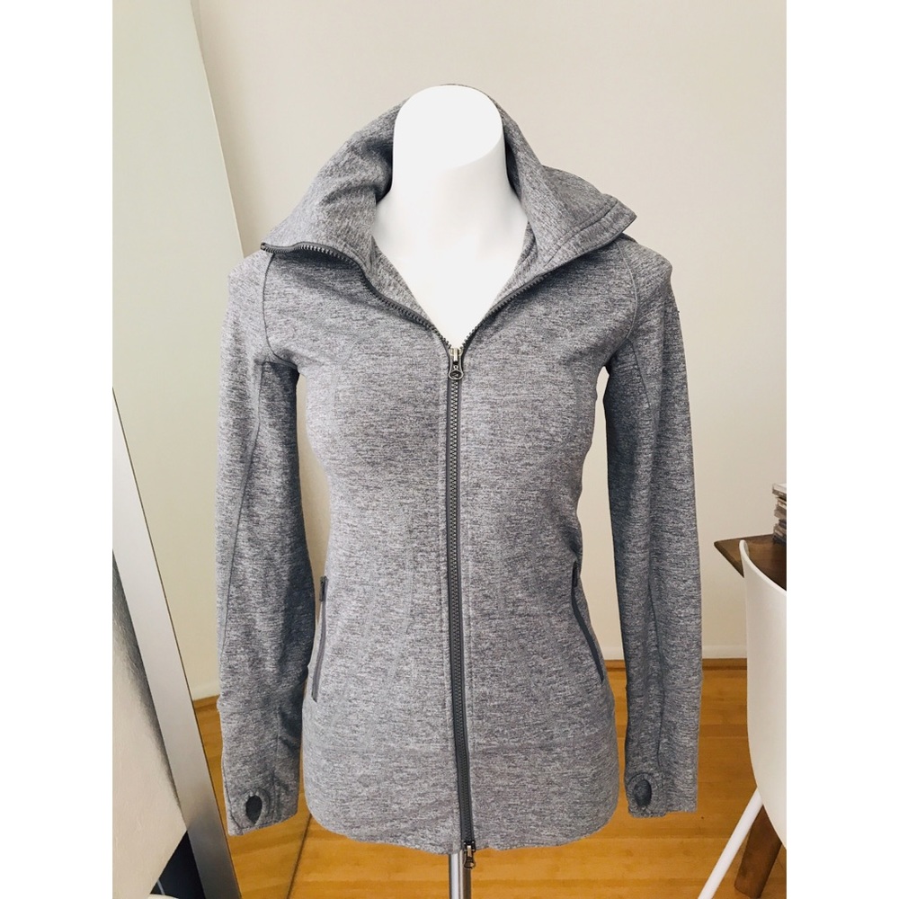 Lululemon Grey Zip Up Hoodie Jacket, Size 2
